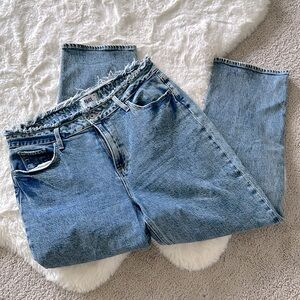 Paige frayed waist jeans